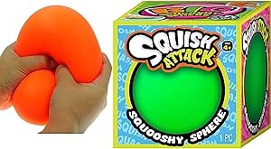 JA-RU 4 Inch Giant Stress Balls (1 Ball Assorted Color) Slow Rising Squishy Sensory Fidget Toys for Kids. Squeeze Balls for Hand Therapy. Anger Management Toys. 5567-1s