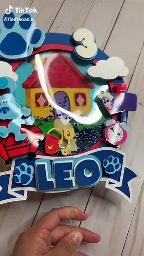 Blue clues cake topper! So cute 😍 #caketopper #bluesclues #partydecor #etsyshop #cricut #crafts #3dcaketopper #smallbusiness
