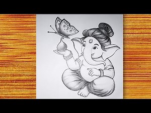 How easy bal ganesha pencil drawing step by step | ganpati bappa drawing @Pankazart