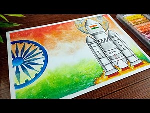 Chandrayaan 3 Drawing | Easy Oil Pastel Drawing for Beginners step by step