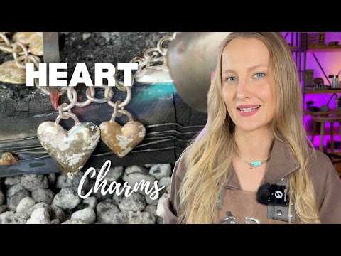 How to make a HEART charm - Step by step! Jewelry making tutorial