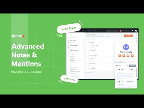 How To Collaborate With Your Team Using @Mentions & Tasks in Shape - CRM Training