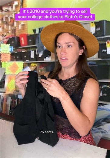 Reposting an oldie after @Kate Steinberg reminded me of the collective bullying we all went through trying to sell our old clothes to Plato’s Closet… We also found out @Erin Miller was a buyer at Plato’s Closet and now I’m kind of scared of her. #relatable #millennial #momsoftiktok #y2knostalgia #90skid