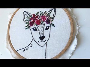 Deer Fawn Embroidery Tutorial Pattern for Beginners
