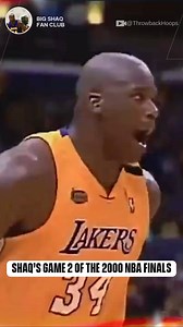Shaq dominated Game 2 of the 2000 NBA Finals with 40 points, 24 rebounds, 4 assists, and 3 blocks, shooting 61% from the field to lead the Lakers past the Pacers and cement his legendary status. | Basketball Retro