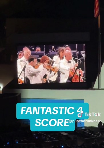 #fantasticfour Theme song played at #Marvel Studio’s Infinity Saga Concert af the Hollywood Bowl. Score by #michaelgiacchino