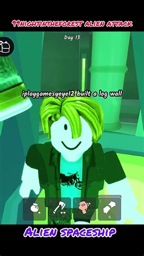 Alien attack 😭 #roblox #99nightintheforest