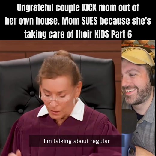 55K views · 562 reactions | Ungrateful couple KICK mom out of her own house. Mom SUES because she's taking care of their KIDS, Part 6 Full video here: https://www.facebook.com/watch/?v=674761325134850 #reels #reaction #judge #court #trending #judgejudy | Jason J | Facebook