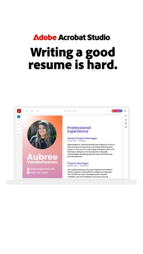 Acrobat Pro and Acrobat AI Assistant make it easy to find the right words for your resume and put your best foot forward 👌 | Adobe Acrobat