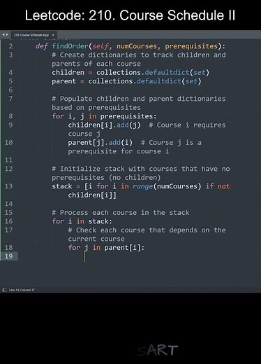 Leetcode 210. Course Schedule II in Python | Python Leetcode | Python Coding Tutorial | Python ASMR