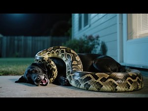 TERRIFYING Moment Giant Python Constricts Family Dog - Caught on Camera