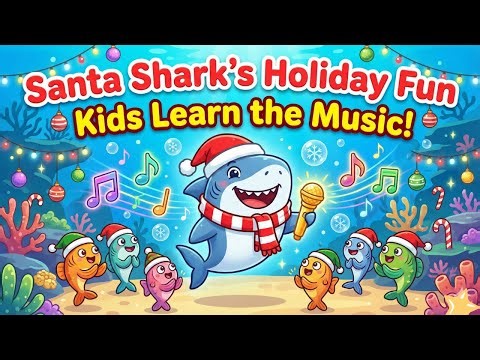 Santa Shark’s Holiday Fun 🎄 | Kids Learn the Music | Christmas Song for Kids
