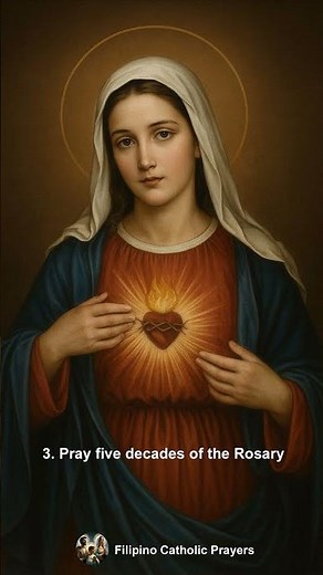 Five First Saturdays Devotion to the Immaculate Heart of Mary #rosarydevotion #catholicprayer