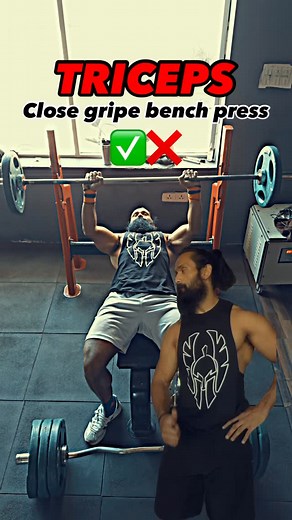 Master the Close-Grip Bench Press for serious triceps gains!💪🏻💥 Form > Ego. Build strength the right way.✅ #CloseGripBench #TricepsWorkout ⸻ Description:💪🏻👇🏻 Want bigger, stronger triceps? The close-grip bench press is a must-have in your training! Here’s how to perform it correctly: • Keep your hands shoulder-width apart. • Elbows tucked close to your body. • Control the weight down, explode up! Focus on mind-muscle connection and strict form for maximum results.💪🏻💯 Save this for your