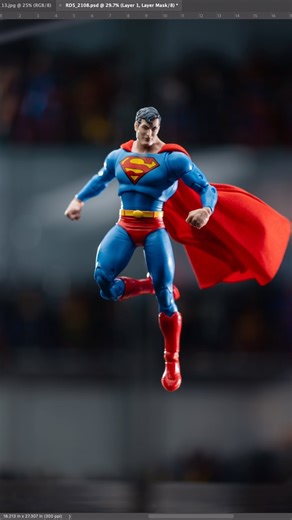 Rob Dunbar | Happy #supermanday! Here is a quick look at how I create my flying figures without stands. Silver Age Superman figure by... | Instagram