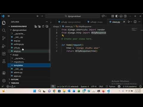 8. connect views with templates html file