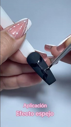 Te enseño aplicar efecto espejo 🪞 correctamente #uñas #uñasacrilicas #nails