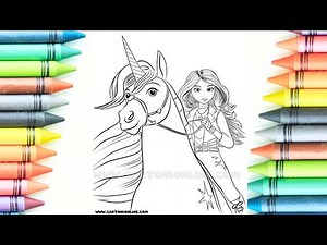 How to draw Sophia unicorn acadamy coloring || unicorn acadamy coloring || neflix unicorn acadamy