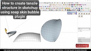 How to create tensile structure in sketchup using soap skin bubble plugin. Watch full tutorial here https://youtu.be/unEAco13FWI | Vray sketchup guru | Facebook