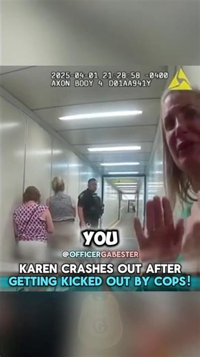 Karen Crashes Out After Getting Kicked Out By Cops