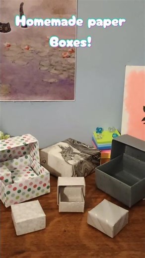 Paper boxes! #papercraft #paperboxes #homemade #handmade #cute #origami #smallbusiness