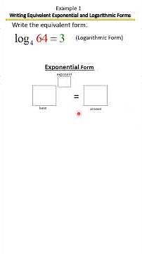 Exponential Form vs. Logarithmic Form | How to Convert Between Logs and Exponents Easily! Ex1🔄📚