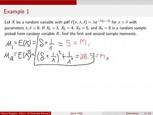 Chapter 6: Finding a Method of Moment Estimate