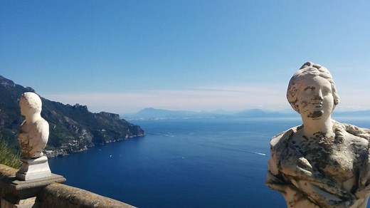The breathtaking Terrace of Infinity in Villa Cimbrone, Ravello