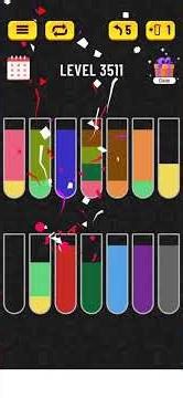 Water sort puzzle - Level 3511 #puzzle #games #level #level3511 #gaming #gaming #watersortpuzzle