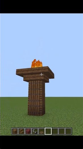How to build a simple easy torch in Minecraft