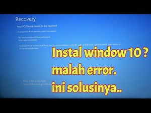 MENGATASI ERROR 0x0000605 PADA SAAT MASUK WINDOWS 10 || 100% BERFUNGSI