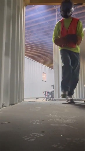 Plasma cutting shipping container