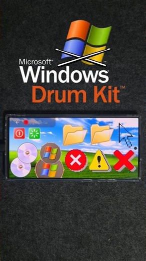 Windows XP ERROR Drum Kit #shorts #realdrum