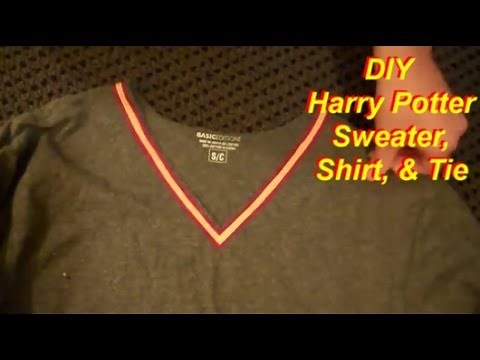 Easy No-Sew Harry Potter Costume Part 1: Sweater, Shirt, & Tie