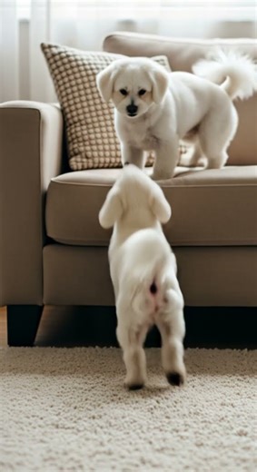 Cute Bichon Frise Puppies Playing on the Sunny Lawn Fun #puppies #bichonfrise #cutedogs