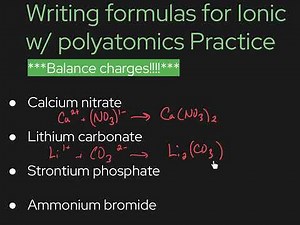 Regular Chemistry VL U03.M01.05 - Naming and Writing With Polyatomic