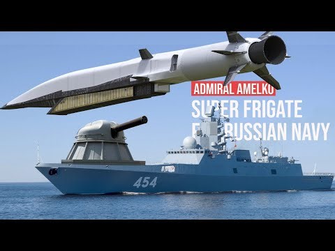 Finally! Russia launches the fifth Project 22350 frigate, the Admiral Amelko, into the Russian Navy.
