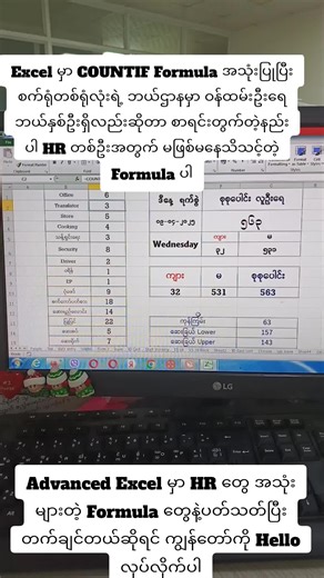 COUNTIF Formula Tutorial for HR in Excel