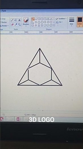 3d logo painting..on ms paint. window 7. learn every one..