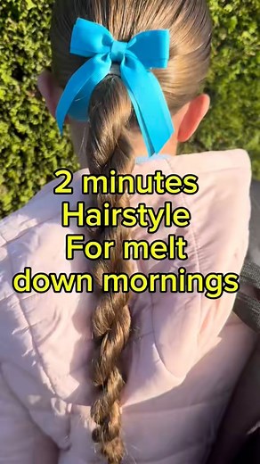 5.3K views · 43 reactions | Throwback to a rope braid we did last year! Such a simple hairstyle to try for fast mornings #schoolhairstyles #braidtutorial | The Preston Family | Facebook