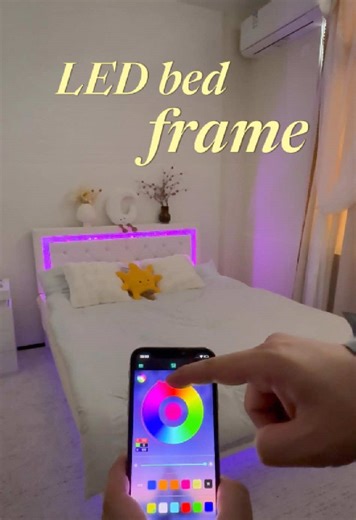 Smart App-Controlled Crystal Princess Bed for Girls