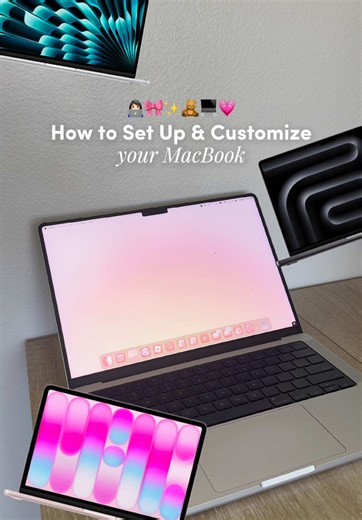 how to set up your MacBook 👩🏻‍💻💗 and how to customize your MacBook 🧸💻 here are some MacBook tips & tricks for you ⭐️ let me know if you want a pt 2!! #macbook #macbookcustomization #macbookhacks #macbooksetup #macbookneo