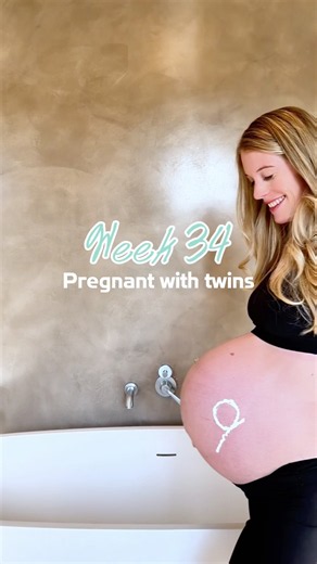 34 Weeks Pregnant with Twins… We Made It! 🥹🤰🏼👶🏼👶🏼