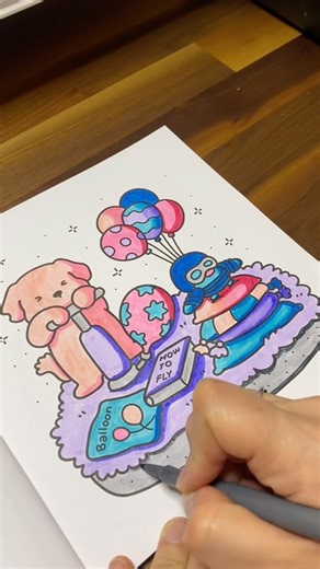 Three colour challenge 🩷🩵💜 what colours shall I do next? #colouringchannel #colouringchallenge