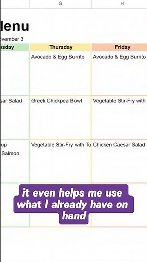 Best Meal Planner Spreadsheet for Google Sheets & Excel