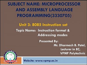Instruction format& Addressing modes|MALP|3330705| Dharmesh Patel