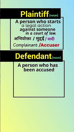 Plaintiff vs Defendant
