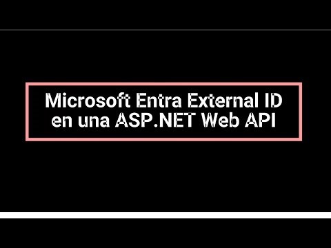 Entra External ID en una ASP NET Web API integrado con Swagger