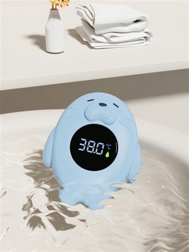 1pc Baby Bath Tub Water Thermometer - (Celsius) Digital Water & Room Thermometer, Otter Shaped Floating Bath Tub Pool Thermometer With Temperature Alert | SHEIN