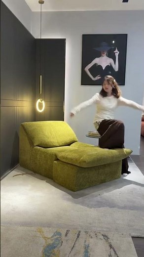 Olive Calm Corner: Chaise + Ottoman 🟢